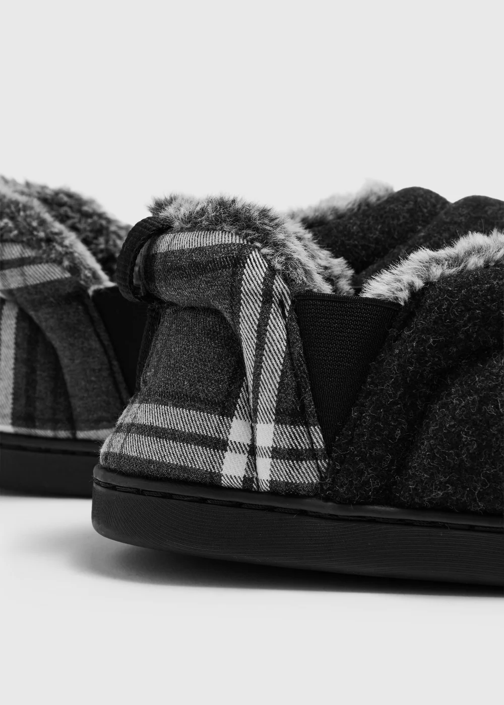 Charcoal Closed Back Slippers - 6 Image 2