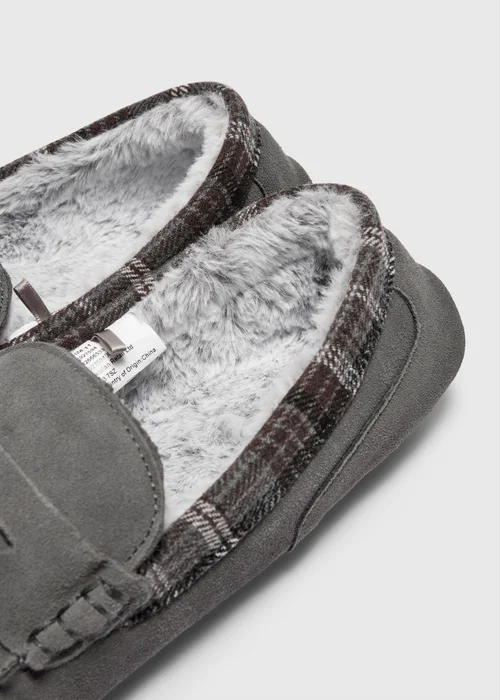Grey Suede Slippers - 6 Image 2