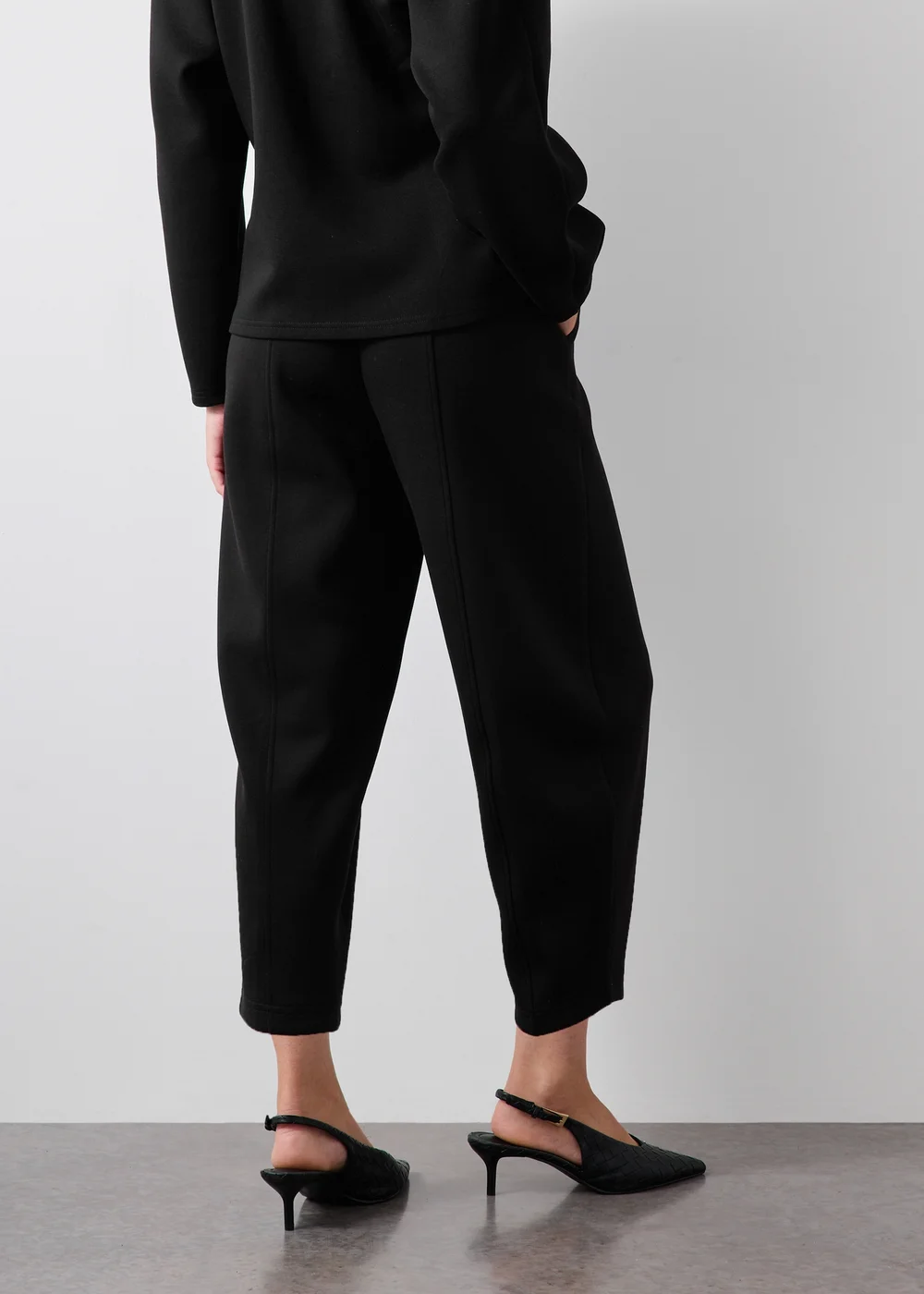 Black Barrel Leg Co Ord Trousers - 26/L29 Image 2