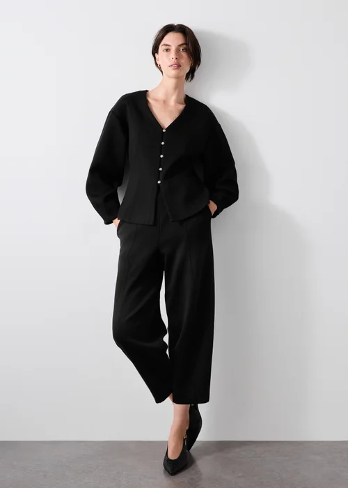 Black Barrel Leg Co Ord Trousers - 26/L29 Image 1