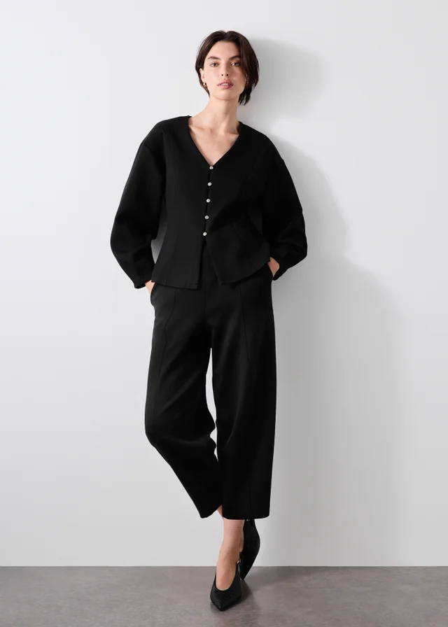 Black Barrel Leg Co Ord Trousers