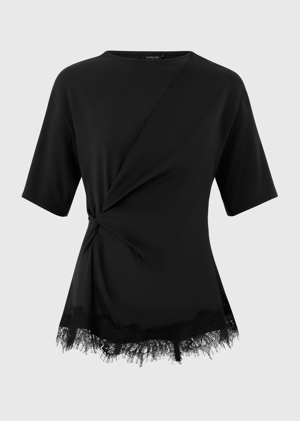 Black Satin Twist Top - 8 Image 4