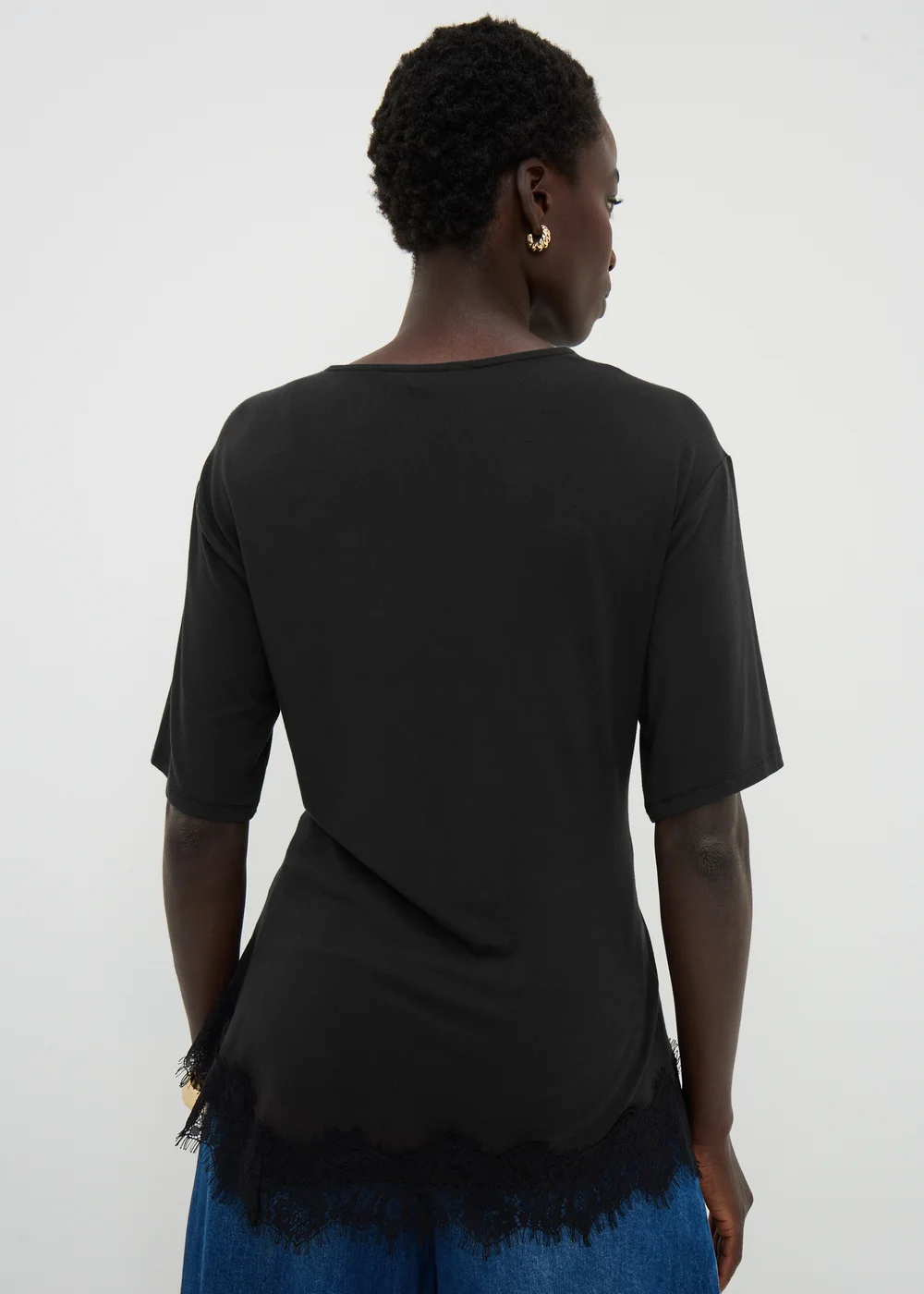 Black Satin Twist Top - 8 Image 2