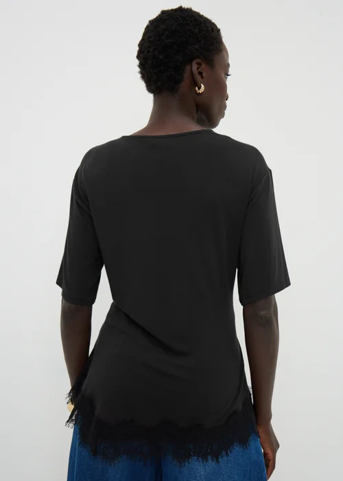 Black Satin Twist Top - 8 Image 2
