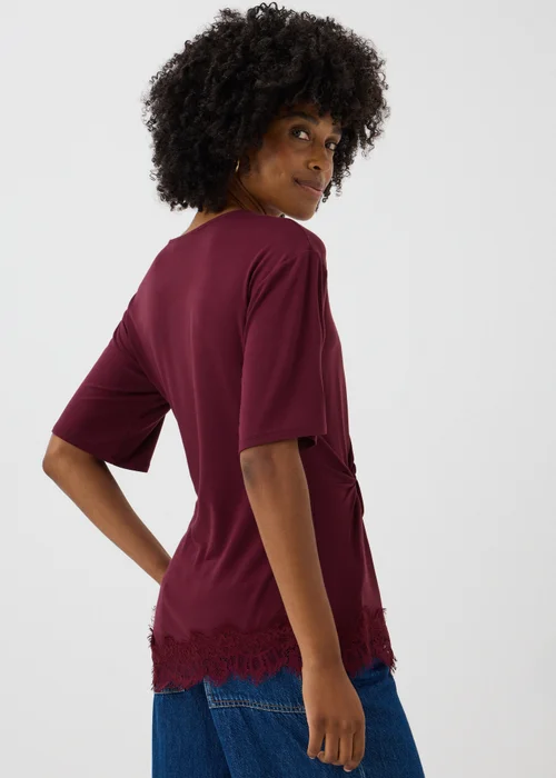 Raspberry Satin Twist Top - 8 Image 2
