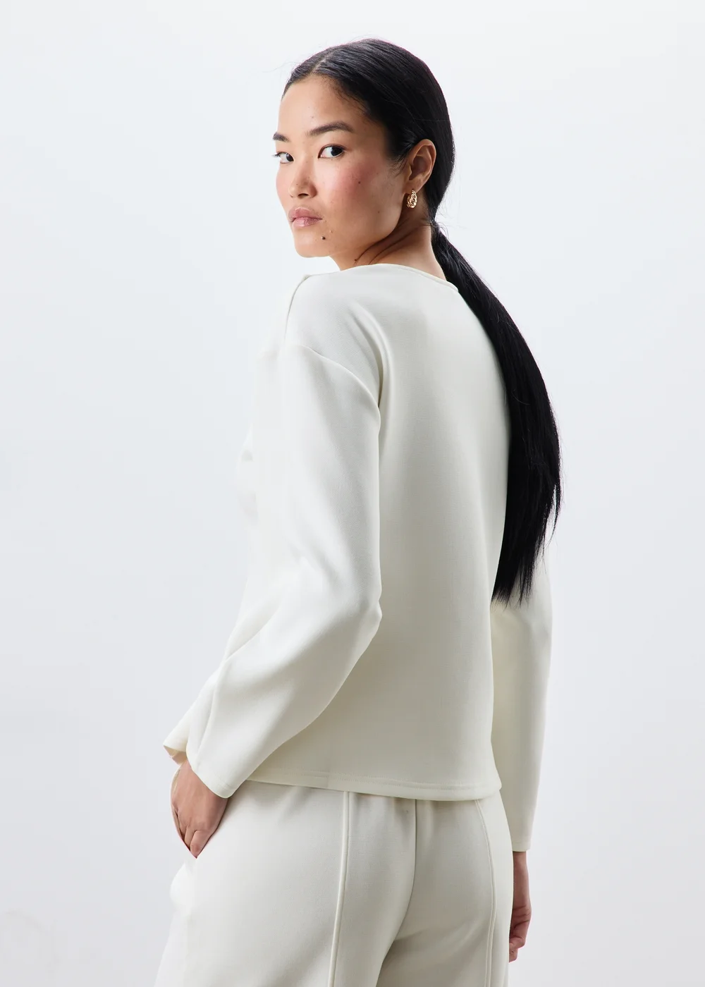 Ecru Gold Button Co Ord Cardigan - 8 Image 2