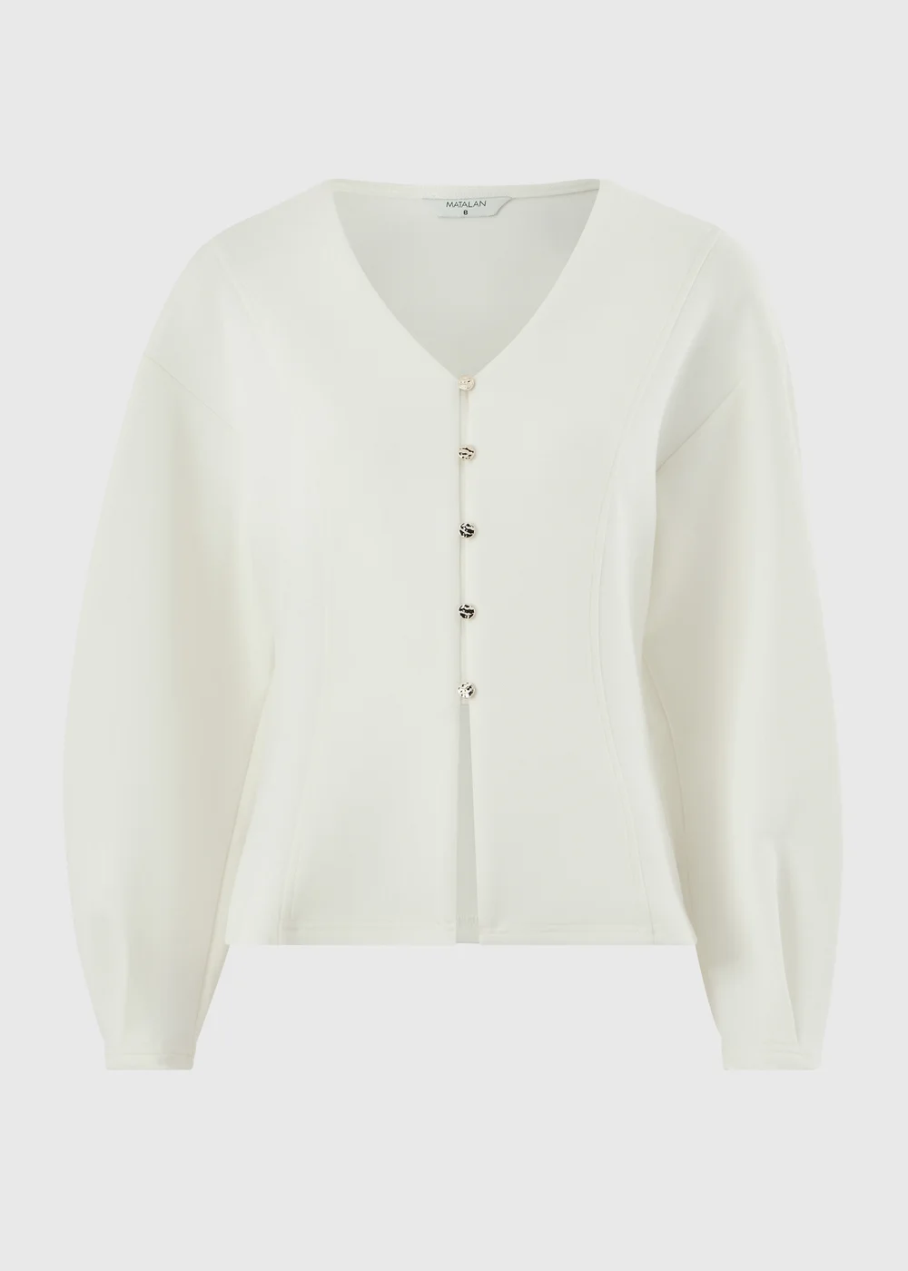 Ecru Gold Button Co Ord Cardigan - 8 Image 4