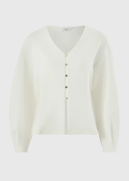 Ecru Gold Button Co Ord Cardigan - 8 Image 4
