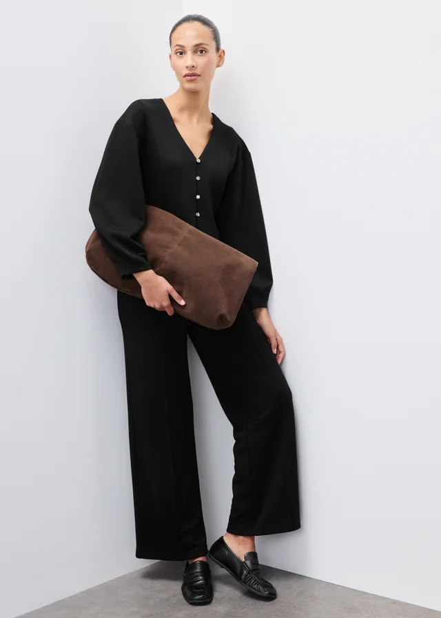 Black Button Through Co Ord Top
