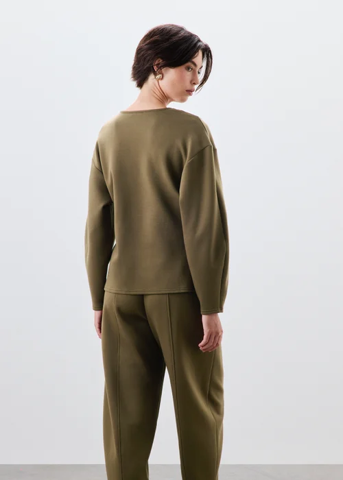 Khaki Button Through Co Ord Top - 8 Image 1