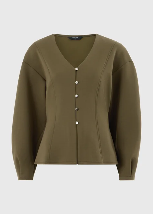 Khaki Button Through Co Ord Top - 8 Image 3