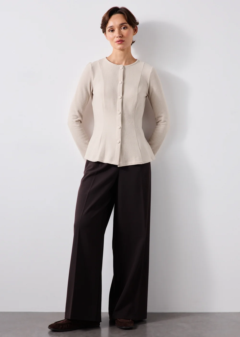 Oatmeal Soft Touch Co Ord Top - 8 Image 2
