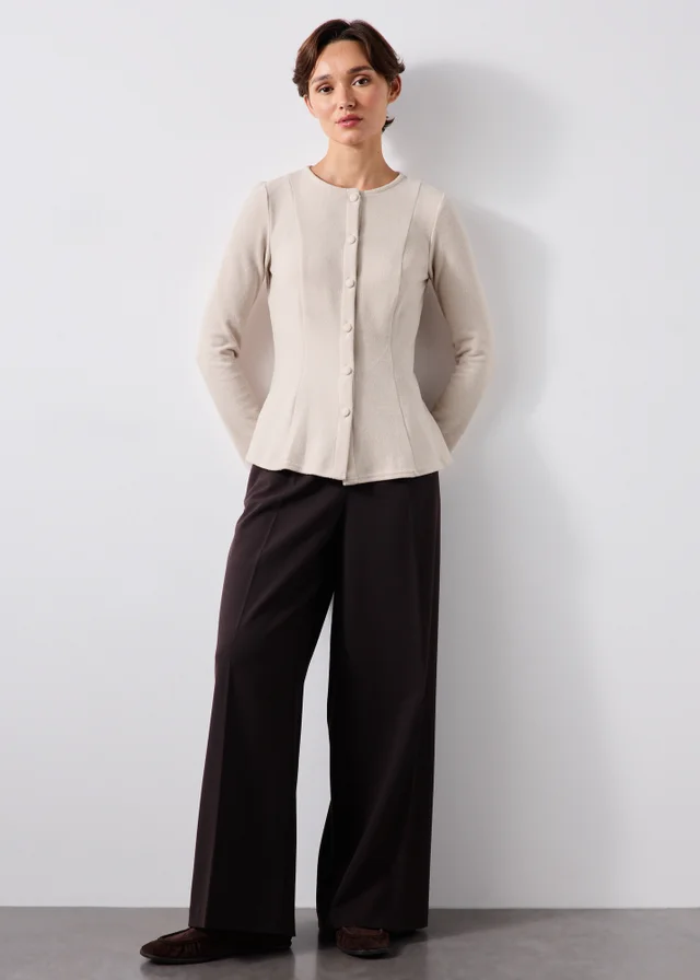 Oatmeal Soft Touch Co Ord Top