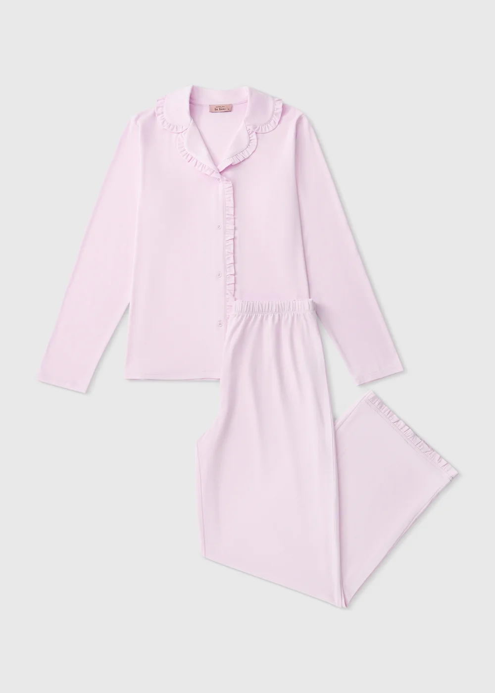 Lilac Frilled Traditional Pyjamas - XS Image 1