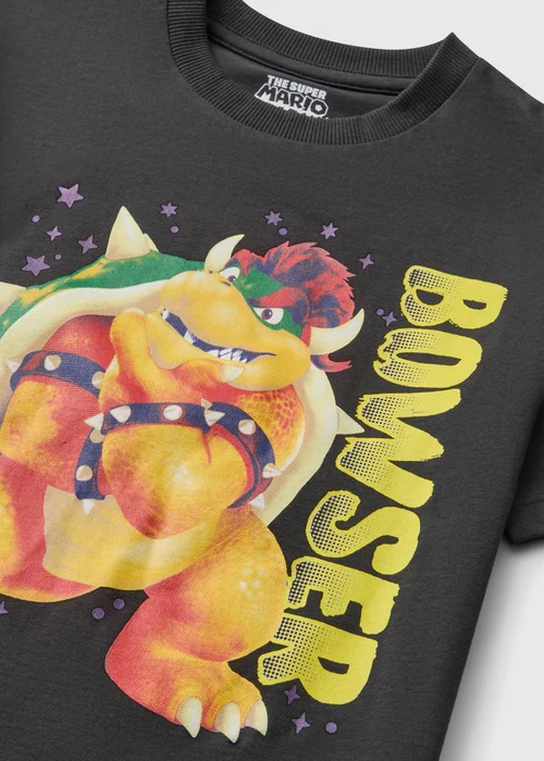 Boys Grey Mario Bowser T-Shirt (4-13 Yrs) - 4-5 Yrs Image 2