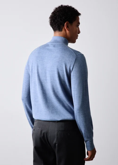 Blue Quarter Zip Jumper - S Image 2