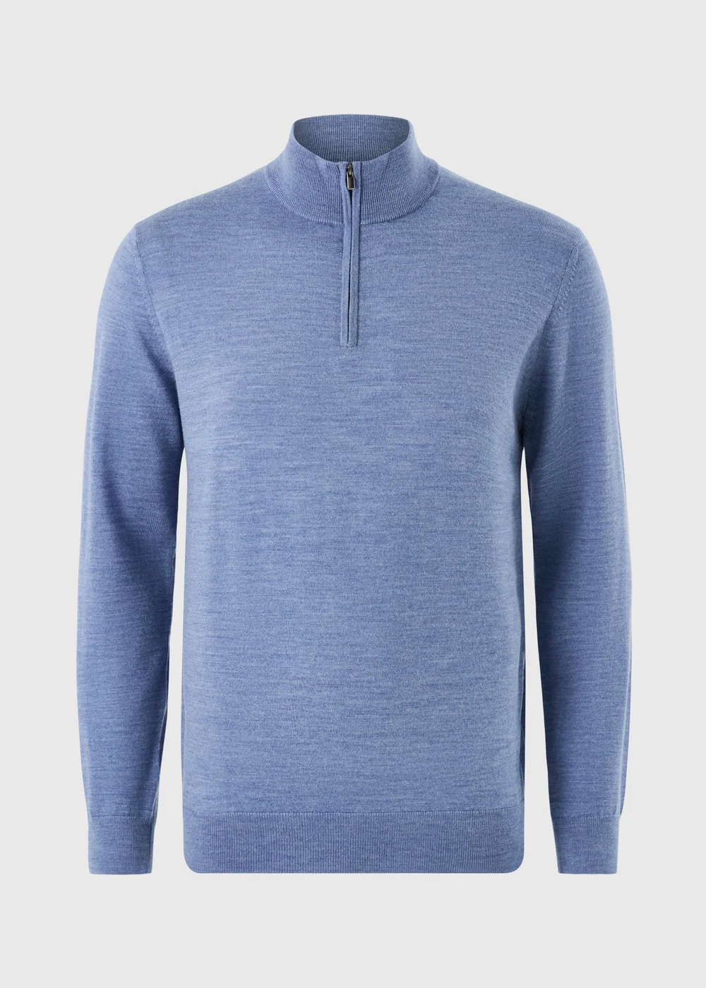 Blue Quarter Zip Jumper - S Image 5