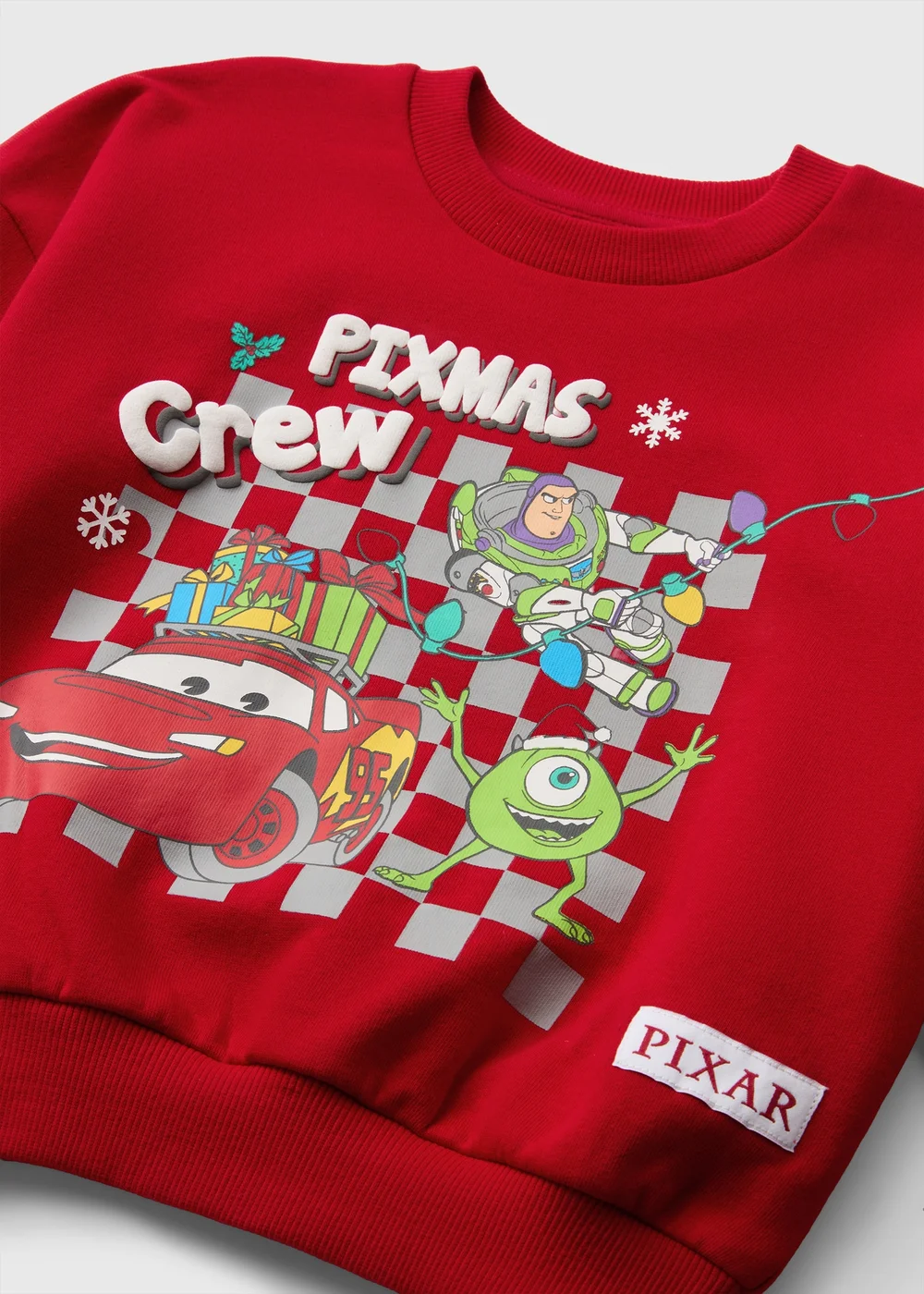 Pixar Boys Red Piximas Christmas Sweatshirt (1-7yrs) - 1-1.5 Yrs Image 2