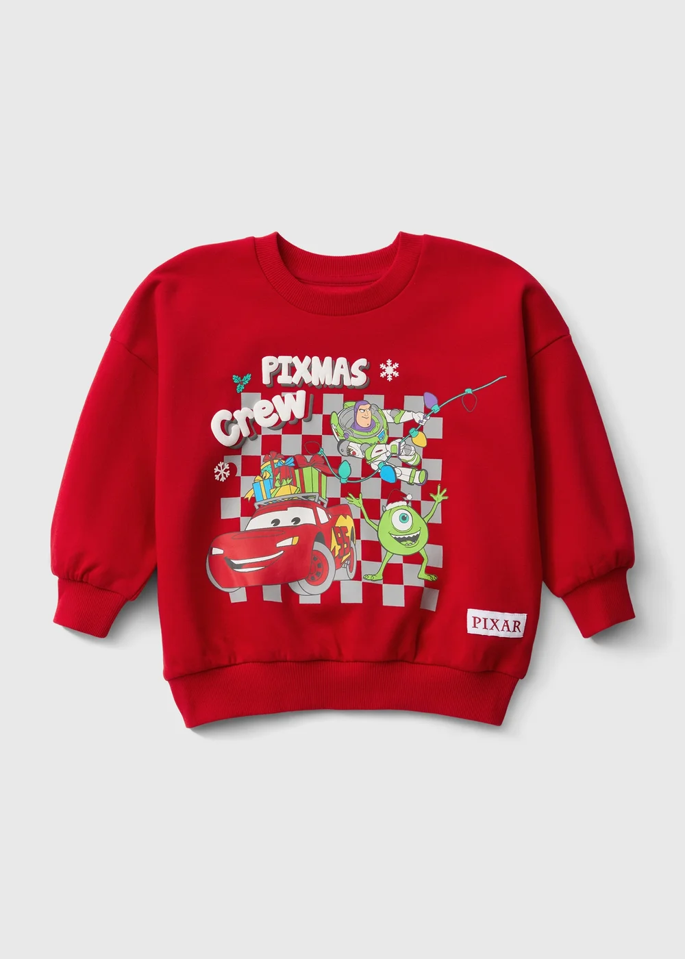 Pixar Boys Red Piximas Christmas Sweatshirt (1-7yrs) - 1-1.5 Yrs Image 1