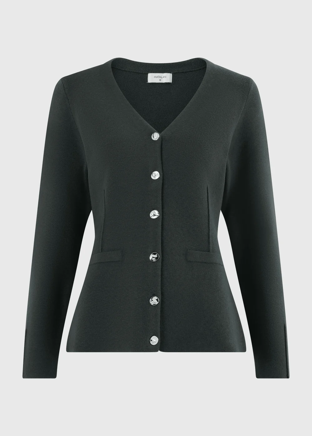 Charcoal Button Long Sleeve Co Ord Top - 8 Image 1