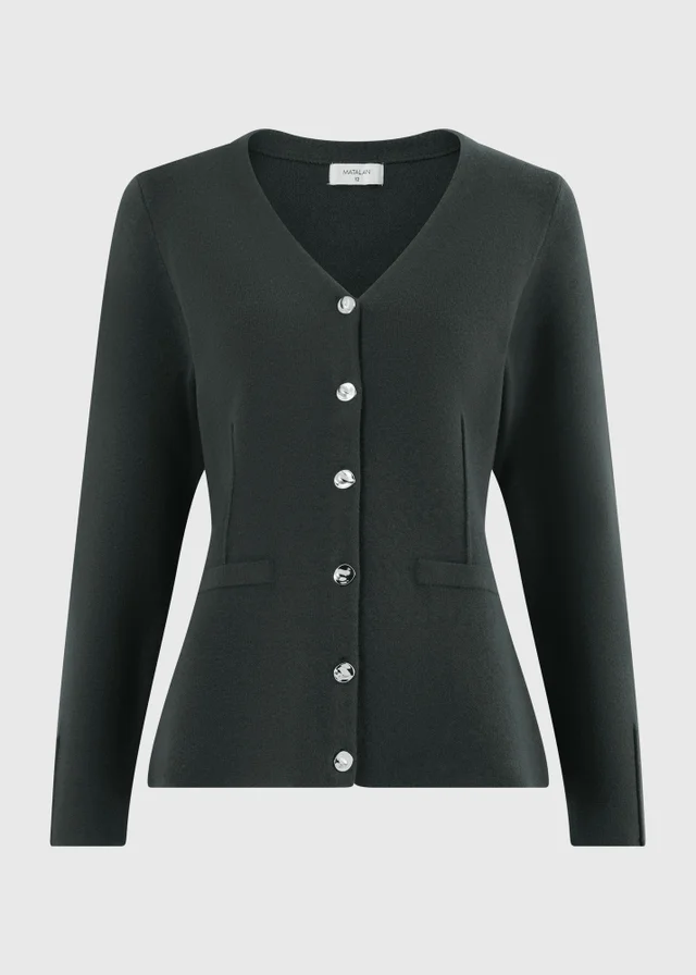 Charcoal Button Long Sleeve Co Ord Top