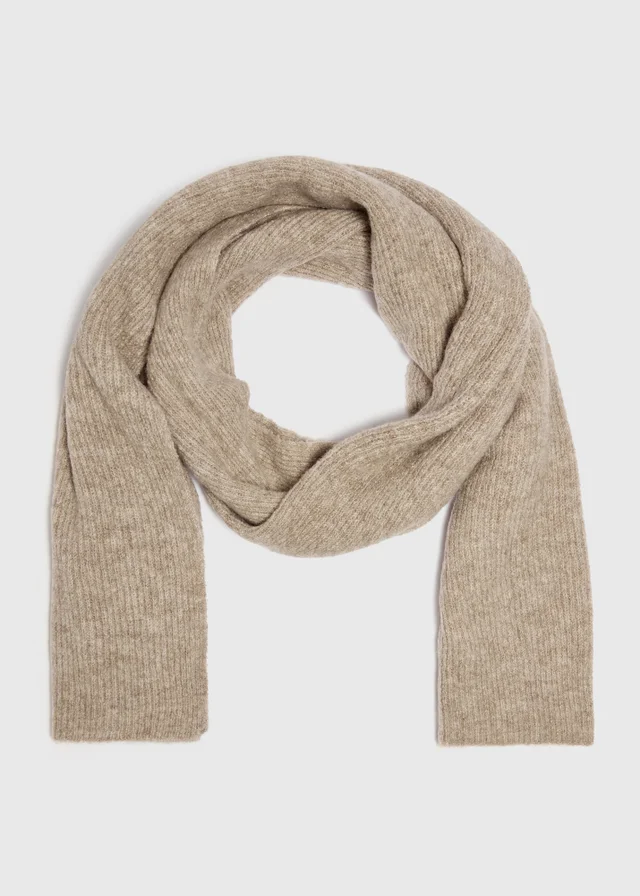 Oatmeal Dry Ribbed Scarf