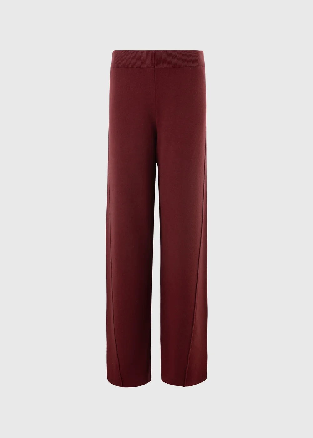 Burgundy Wide Leg Co Ord Trousers - 8 Image 1