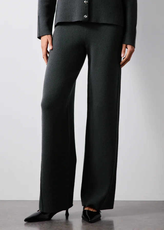 Charcoal Wide Leg Co Ord Trouser