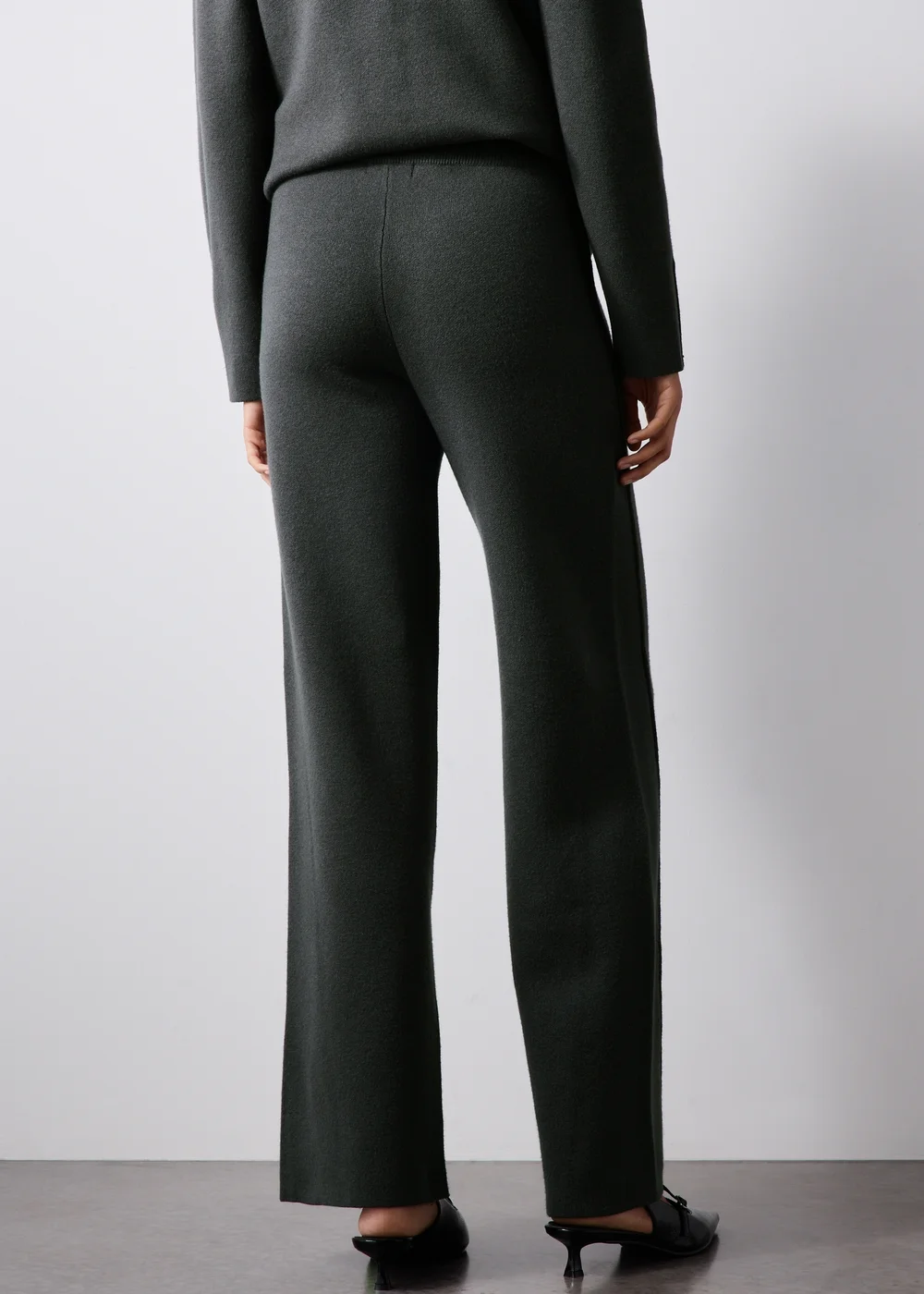 Charcoal Wide Leg Co Ord Trouser - 8 Image 3