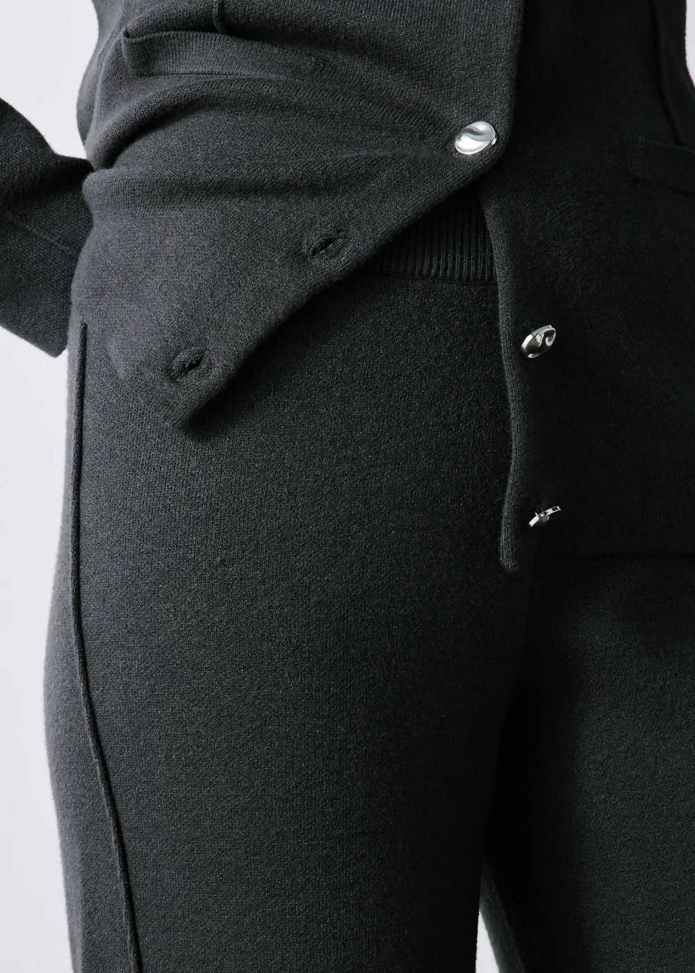 Charcoal Wide Leg Co Ord Trouser - 8 Image 4
