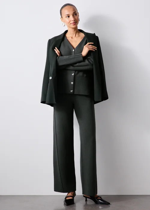 Charcoal Wide Leg Co Ord Trouser - 8 Image 1