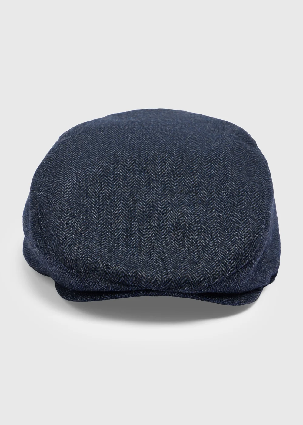 Navy Herringbone Flat Cap - S/M Image 1