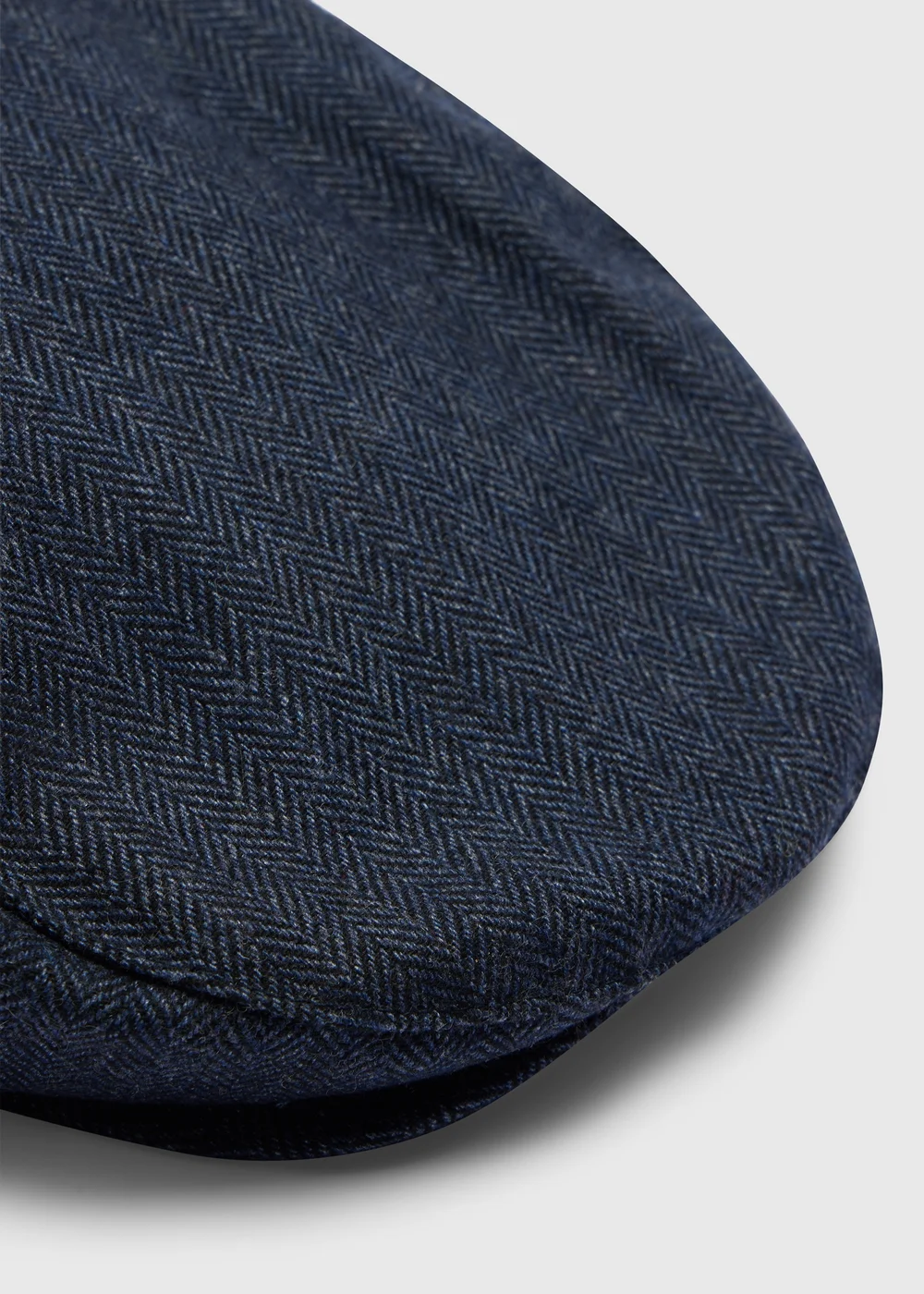 Navy Herringbone Flat Cap - S/M Image 2