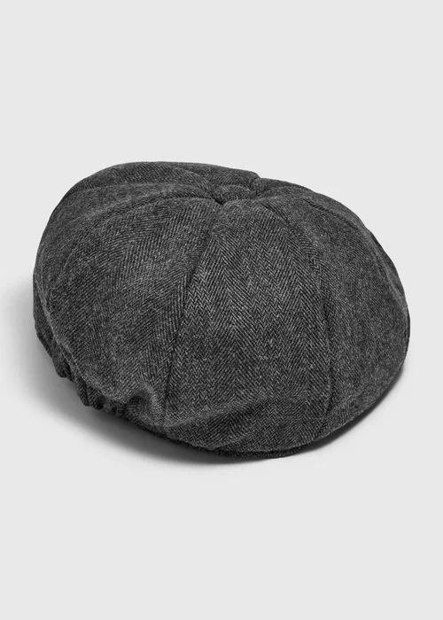 Men's Charcoal Flat Cap - S/M Image 2