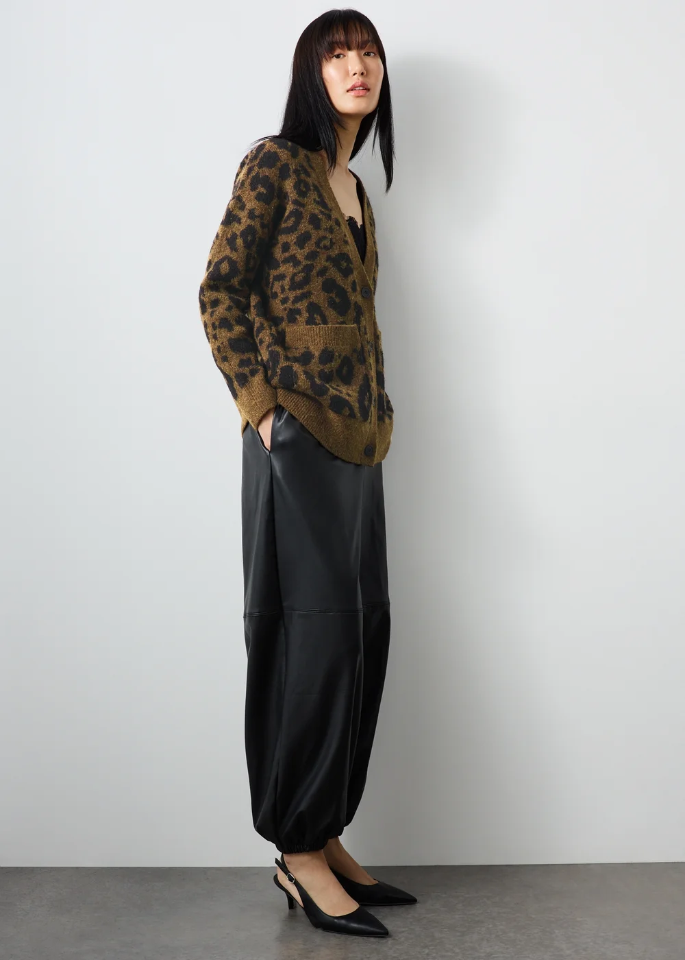 Leopard Knitted Cardigan - XS Image 4