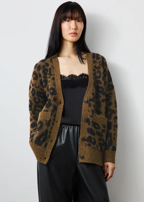 Leopard Knitted Cardigan - XS Image 1