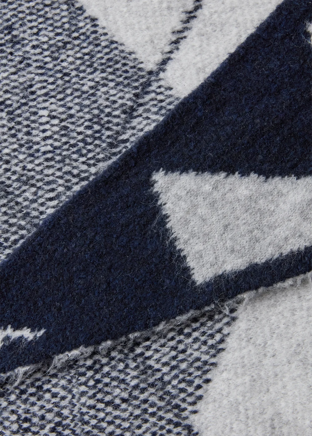 Navy Argyle Triangle Scarf - One Size Image 2