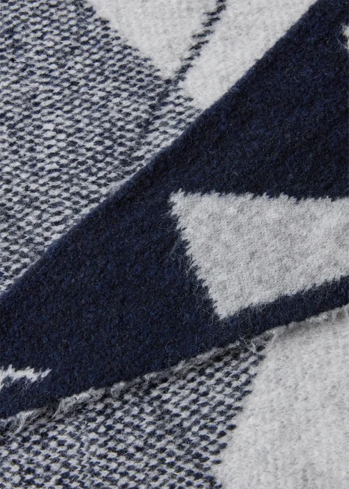 Navy Argyle Triangle Scarf - One Size Image 2