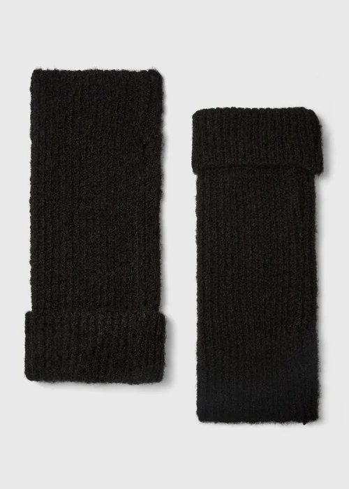 Black Dry Ribbed Gloves - One Size Image 1