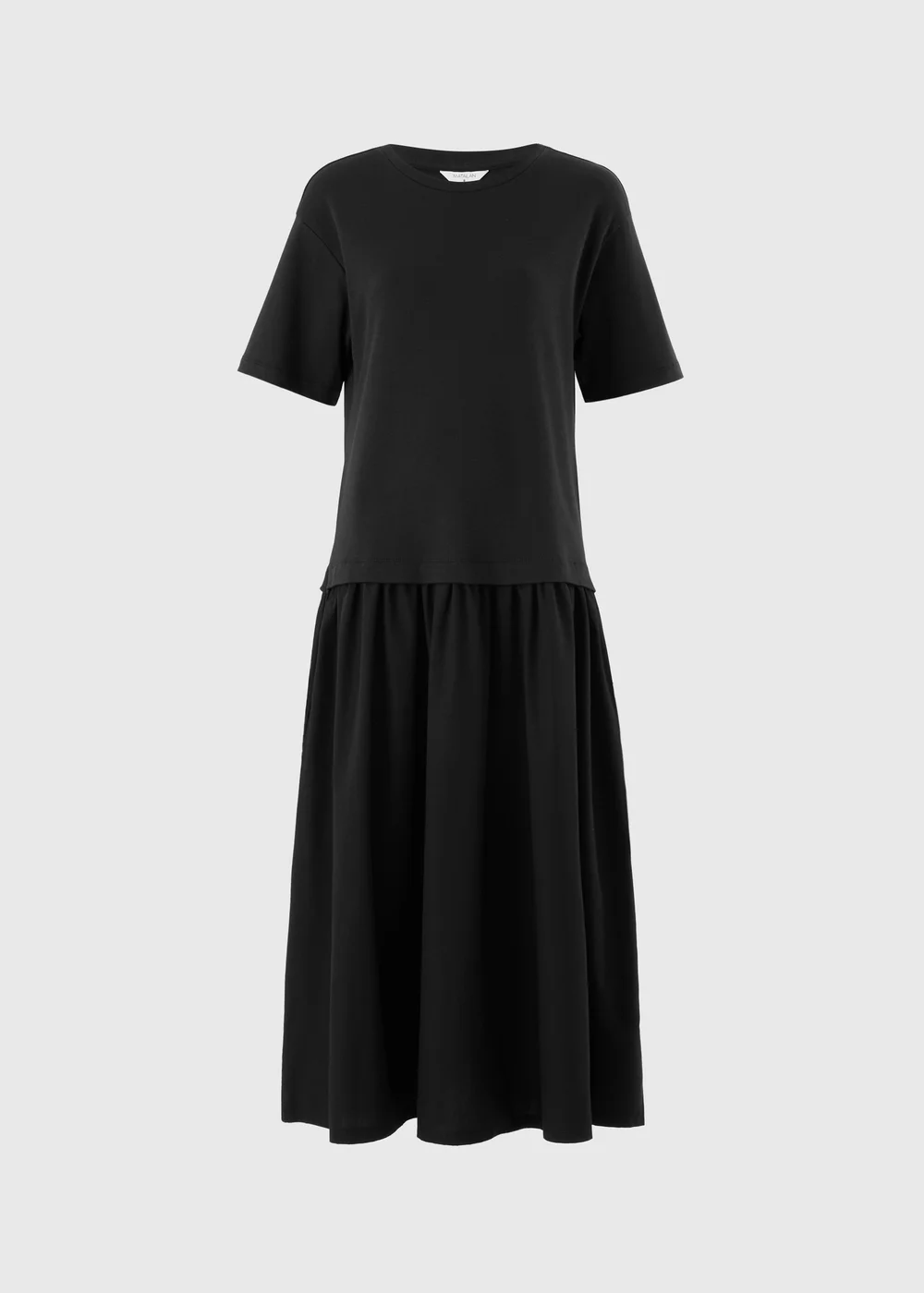Black 2 in 1 T-Shirt Midaxi Dress - 8 Image 4