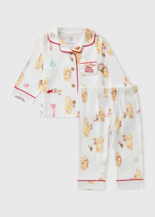 Baby Cream Winnie The Pooh Pyjamas (Newborn-12 Months) - 9-12 months Image 1