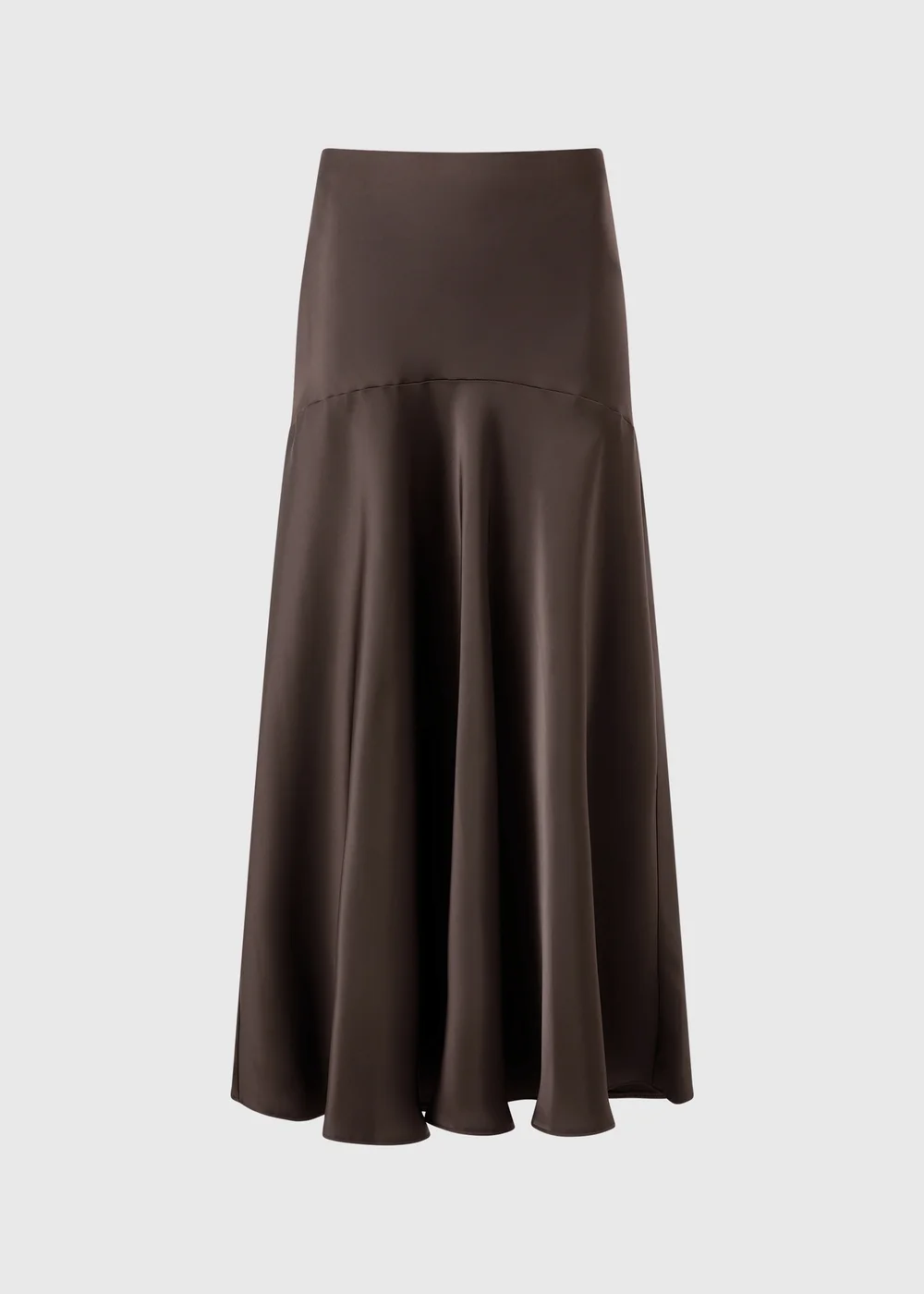 Chocolate Satin Midaxi Co Ord Skirt - 8 Image 4