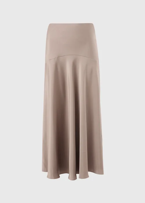 Mocha Satin Midaxi Co Ord Skirt - 8 Image 4