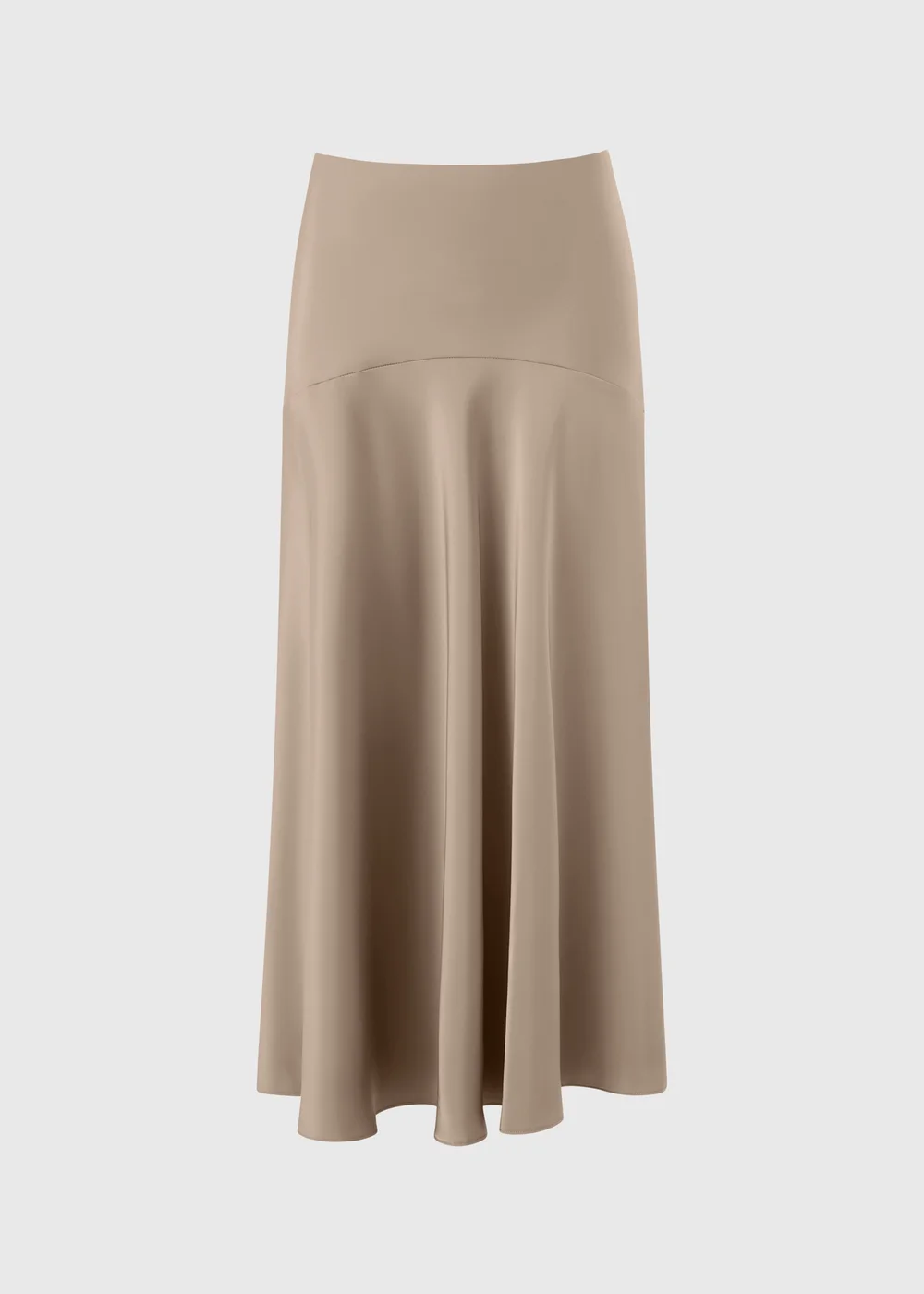 Mocha Satin Midaxi Co Ord Skirt - 8 Image 4