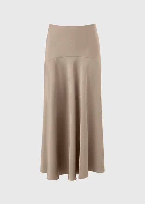 Mocha Satin Midaxi Co Ord Skirt - 8 Image 4
