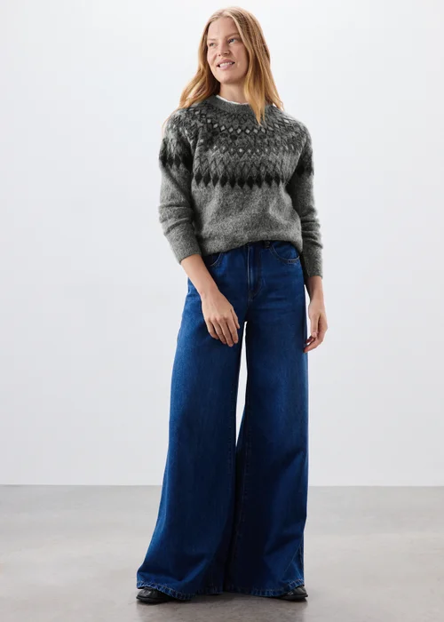 Grey Fairisle Christmas Jumper - XS Image 4