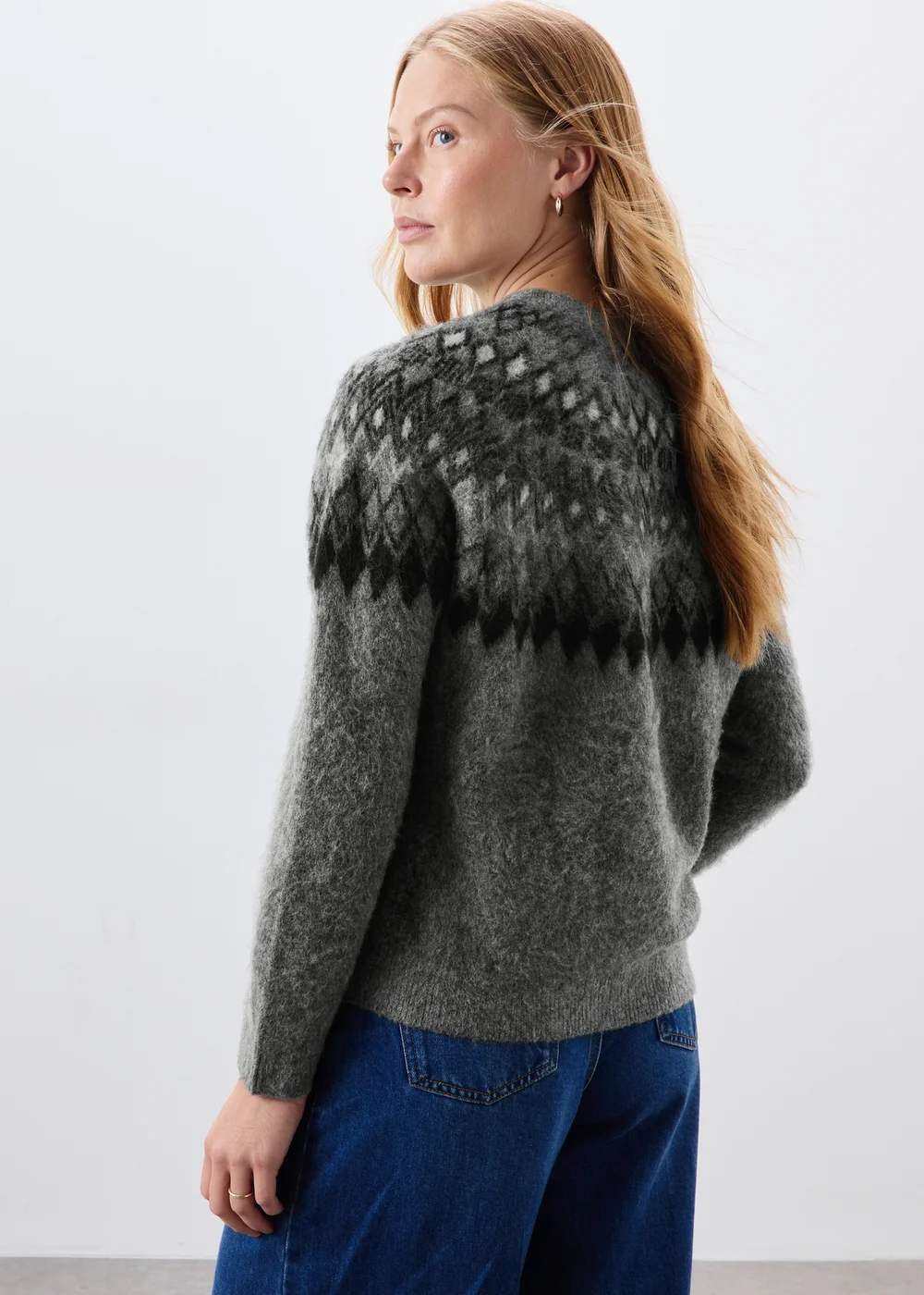 Grey Fairisle Christmas Jumper - XS Image 2