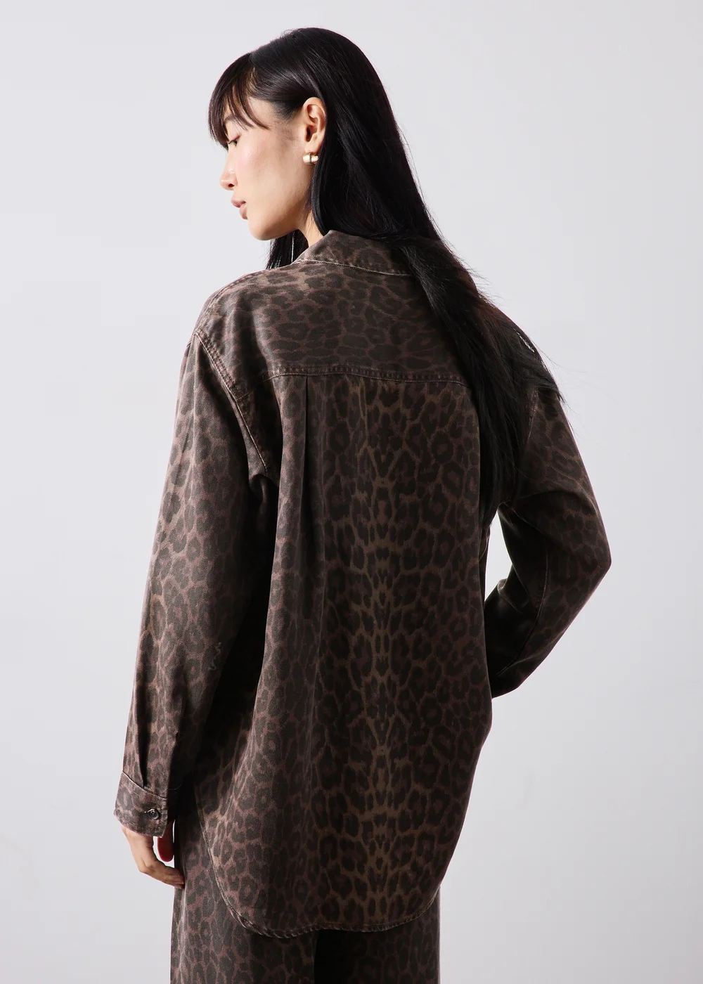 Brown Leopard Print Shirt - 8 Image 2