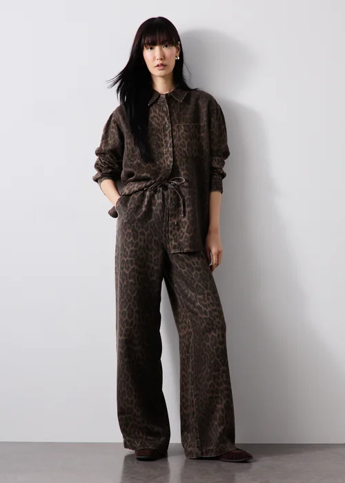 Brown Leopard Print Shirt - 8 Image 4