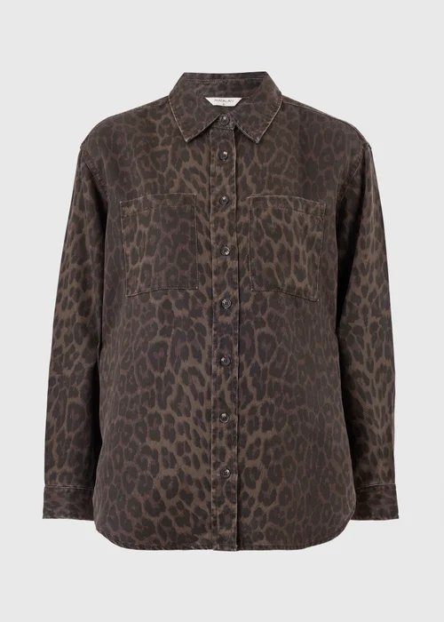 Brown Leopard Print Shirt - 8 Image 5